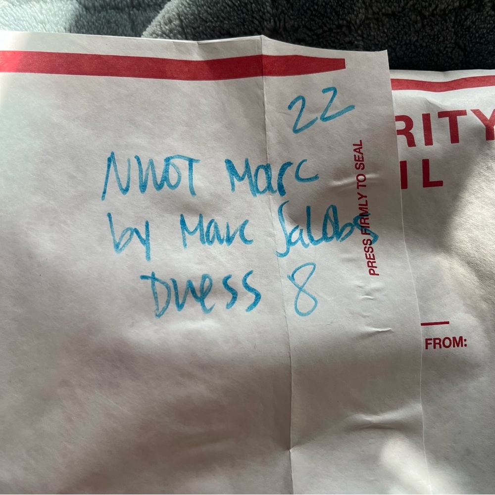 NWOT Marc By Marc Jacobs Cream and Black Striped Mini Dress - Picture 7 of 7